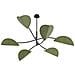 Lampada A Sospensione Lotus In Acciaio Nero E Velluto Verde - Foto miniatura 8
