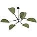 Lampada A Sospensione Lotus In Acciaio Nero E Velluto Verde - Foto miniatura 2
