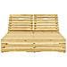 Lettino Prendisole Doppio In Legno Di Pino Impregnato - Foto miniatura 1