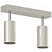 Faretto da soffitto 2 vie regolabili nichel spazzolato GU10 - Foto miniatura 2