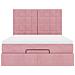 Struttura Letto Pouf con Materassi Rosa 140x190 cm in Velluto - Foto miniatura 8