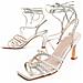 Sandalo Con Tacco Sandal7 Argento Argento Materiale Sintetico - Foto miniatura 1