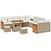 Set Divano da Giardino 13 pcs Beige e Crema 90 x 55 x 71 cm - Foto miniatura 1