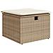 Set Divano da Giardino con cuscino 6 pcs Beige Poly Rattan - Foto miniatura 7