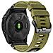 Cinturino In Nylon A Sgancio Rapido Compatibile Con Garmin Fenix 8/7x / 6x /epix Pro Green 22 Mm - Foto miniatura 3