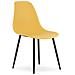 Sedia WAT senape / gambe nere x 3 - Foto miniatura 2