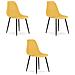 Sedia WAT senape / gambe nere x 3 - Foto miniatura 1