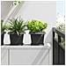 Vaso quadrato per fiori 6 pcs Nero 23 x 23 x 17,5 cm Plastica - Foto miniatura 2