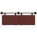 Testata appesa Marrone Lucido 130 x 55 x 5 cm PU Antico - Foto miniatura 5