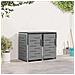 Stoccaggio contenitore a ruote Grigio 138 x 77,5 x 112,5 cm - Foto miniatura 2