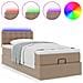 Struttura Letto Pouf con Materasso 100x200 cm Similpelle - Foto miniatura 5