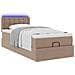 Struttura Letto Pouf con Materasso 100x200 cm Similpelle - Foto miniatura 6