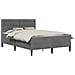 Struttura letto con materasso Grigio scuro 120 x 200 cm Velluto - Foto miniatura 1