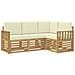 Set di divani da esterno 4 pcs Bianco e Crema - Foto miniatura 1