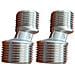 2x piùdini Riduzione Rubinetto Vasca Bagno 12 X 34 Bsp Maschio X Maschio - Foto miniatura 1