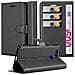 Custodia Compatibile Con Honor View 20 In Nero Carbone - Coperchio Protettiva Con Chiusura Magnetica, Funzione Stand E Tasca Per Le Carte - Foto miniatura 1
