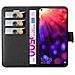 Custodia Compatibile Con Honor View 20 In Nero Carbone - Coperchio Protettiva Con Chiusura Magnetica, Funzione Stand E Tasca Per Le Carte - Foto miniatura 7