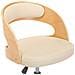 Sedie Da Pranzo Girevoli 2 Pz Crema In Legno Curvo E Similpelle - Foto miniatura 7