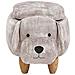 Pouf Animaletto In Velluto Beige Doggy - Foto miniatura 7