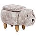 Pouf Animaletto In Velluto Beige Doggy - Foto miniatura 5