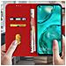 Custodia Huawei P40 Lite Portadocumenti Funzione Supporto Rosso - Foto miniatura 5
