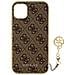 Cover Iphone 11 Bimateriale Fintura Intessuta 4g Charms Guess Marrone - Foto miniatura 1