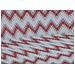Telo Arredo Multiuso Linea Pensieri Delicati In 100% Cotone Dis Zig Zag 7672 Singolo Rosso - Foto miniatura 4