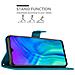 Custodia Compatibile Con Honor 20 Lite In Blu Fiore - Coperchio Protettivo In Design Floreale Con Chiusura Magnetica, Funzione Stand E Slot Per Carte - Foto miniatura 3