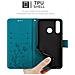 Custodia Compatibile Con Honor 20 Lite In Blu Fiore - Coperchio Protettivo In Design Floreale Con Chiusura Magnetica, Funzione Stand E Slot Per Carte - Foto miniatura 5