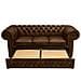 Divano Chesterfield Letto Chesterfield First Class - 3 Posti - Cloudy Vecchio Marrone - Pelle - Foto miniatura 6