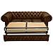 Divano Chesterfield Letto Chesterfield First Class - 3 Posti - Cloudy Vecchio Marrone - Pelle - Foto miniatura 7