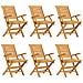 Sedie Da Giardino Pieghevoli 6pz 56x63x90cm Legno Massello Teak - Foto miniatura 2