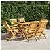 Sedie Da Giardino Pieghevoli 6pz 56x63x90cm Legno Massello Teak - Foto miniatura 1