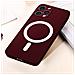 Cover Magsafe Per Iphone 12 Pro Soft-touch Bordi Rialzati Anti-shock Bordeaux - Foto miniatura 4