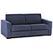 Divano Fisso Elizabeth, Divano A 3 Posti, 100% Made In Italy, Sofà Soggiorno In Tessuto Imbottito, Con Braccioli Standard, Cm 220x95h90, Blu - Foto miniatura 2