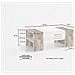Tavolino Da Salotto Jonni, Tavolo Basso Da Caffè, Mobiletto Portariviste, 100% Made In Italy, Cm 110x60h40, Bianco Lucido E Acero - Foto miniatura 3