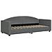 Divano Letto Estraibile Cassetti Grigio Scuro 80x200cm Tessuto - Foto miniatura 5