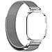 Custodia Con Struttura In Metallo Con Cinturino Integrato Per Redmi Watch 4 Silver - Foto miniatura 2