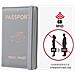 Portapassaporto E Portafoglio Da Viaggio Con Blocco Rfid Grey - Foto miniatura 4
