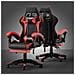 Sedia Gaming Con Poggiapiedi Telescopico, Sedia Girevole Ergonomica, Sedie Da Gamer, Schienale Regolabile 90-155°, Racing Sedia Con Cuscino Lombare & Poggiatesta, Rosso - Foto miniatura 4