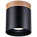 Sollux Lighting Lampada A Soffitto Rif Nero Sl.1349 - Scandinavo Lampade Da Soffitto Nero/legno Naturale 14x12x12 Cm - Foto miniatura 1