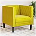 Poltrona Chesterfield Gialla In Velluto - Foto miniatura 1