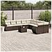Set Divani Da Giardino 11 Pz Con Cuscini Polyrattan Marrone - Foto miniatura 1