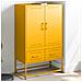 Credenza Giallo Senape 68x39x111,5 Cm In Acciaio - Foto miniatura 8