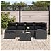 Set Divano da Giardino con Cuscini Nero Polyrattan - Foto miniatura 3