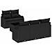 Set Divano Giardino 6 Pezzi con Cuscini Nero Polyrattan, Divano Giardino 2 Posti con Ripostiglio e Cuscini Nero Polyrattan - Foto miniatura 1