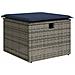 Set Divano da Giardino 6 pz con Cuscini Grigio in Polyrattan - Foto miniatura 5