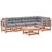 Set Divani Giardino 6 pz con Cuscini Legno Massello di Douglas - Foto miniatura 1