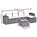 Set Divano da Giardino 6pz con Cuscini Grigio Chiaro Polyrattan - Foto miniatura 4
