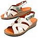 Sandalo Con Zeppa Leida Beige Beige Pelle Naturale - Foto miniatura 1